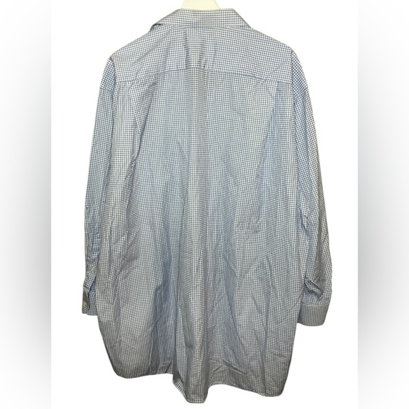 Eton Classic Signature Twill Dress Shirt 46 18 Button Up Cotton Microprint Blue - Picture 5 of 5